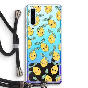 Citroenen: Huawei P30 Transparant Hoesje met koord