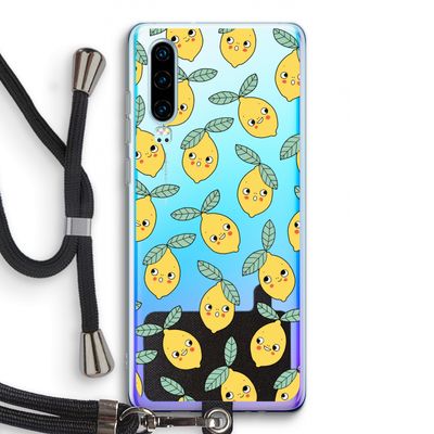 Citroenen: Huawei P30 Transparant Hoesje met koord