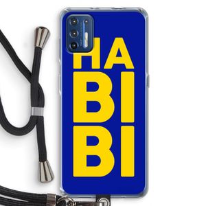 Habibi Blue: Motorola Moto G9 Plus Transparant Hoesje met koord