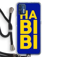 Habibi Blue: Motorola Moto G9 Plus Transparant Hoesje met koord