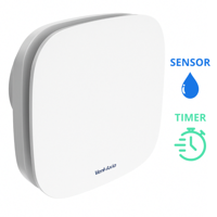 Ronde Badkamerventilator Vent-Axia Supra - Ø 125 mm - Met Timer & Vochtensor
