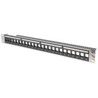 Digitus Patch-Panel 24 poorten Netwerkpatchpaneel 483 mm (19) Zonder connectoren 1 HE Zwart