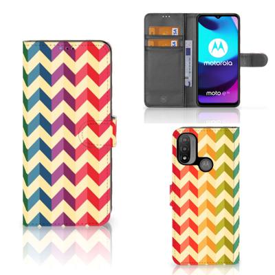 Motorola Moto E20 | E30 | E40 | Telefoon Hoesje | Zigzag Multi Color