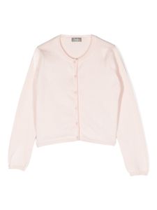 Il Gufo cardigan en coton biologique à boutonnière - Rose