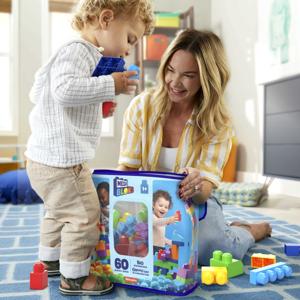 Mattel First Builders - Big Building Bag (Classic), 60 stuks Constructiespeelgoed