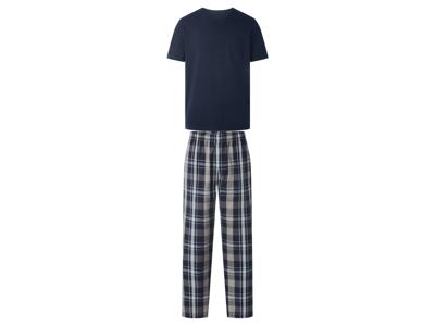 esmara Men Heren pyjama (marine/geruit, XL)