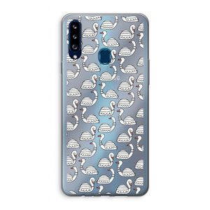 Zwanen: Samsung Galaxy A20s Transparant Hoesje