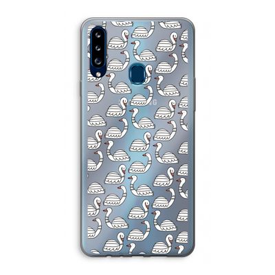 Zwanen: Samsung Galaxy A20s Transparant Hoesje