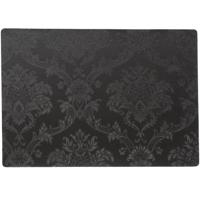 Tafel placemat Amatista - zwart - 30 x 43 cm - stevige onderlegger - anti-slip