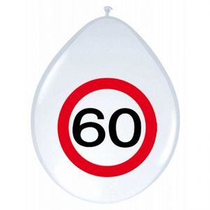 24x stuks Feest ballonnen 60 jaar