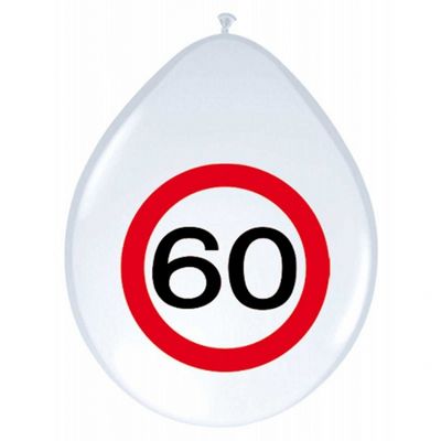 24x stuks Feest ballonnen 60 jaar