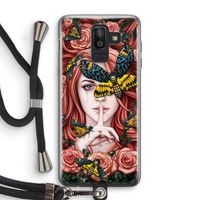 Lady Moth: Samsung Galaxy J8 (2018) Transparant Hoesje met koord