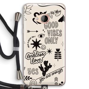 Good vibes: HTC U Play Transparant Hoesje met koord