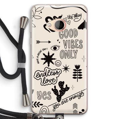 Good vibes: HTC U Play Transparant Hoesje met koord