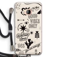 Good vibes: HTC U Play Transparant Hoesje met koord