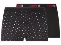 esmara Men Set van 2 heren boxers (Zwart met stippen, L)