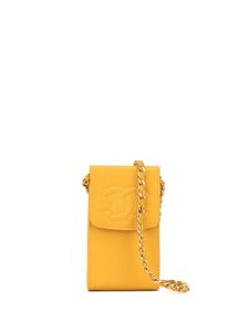 CHANEL Pre-Owned sac porté épaule à bride en chaîne (1997) - Jaune