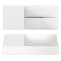 Clou Vale keramiek fontein 45x19x7cm voorbewerkt kraangat links Wit mat CL/03.02162.L