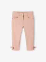 Geknoopte Capri meisjesbroek roze