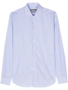 Corneliani chemise en coton à rayures - Blanc