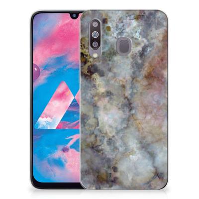 Samsung Galaxy M30 | TPU | Siliconen hoesje | Marmer Grijs