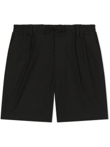 Dolce & Gabbana Kids short en popeline à logo - Noir