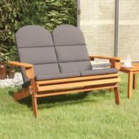 Tuinbank Adirondack met kussens 126 cm massief acaciahout