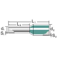 Weidmüller 1418020000 Adereindhulzen 35 mm² Deels geïsoleerd Rood 50 stuk(s)