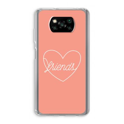 Friends heart: Xiaomi Poco X3 NFC Transparant Hoesje