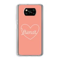 Friends heart: Xiaomi Poco X3 NFC Transparant Hoesje