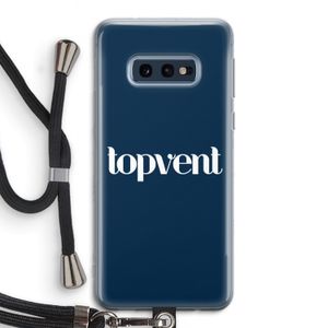 Topvent Navy: Samsung Galaxy S10e Transparant Hoesje met koord