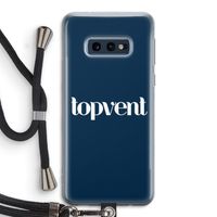 Topvent Navy: Samsung Galaxy S10e Transparant Hoesje met koord