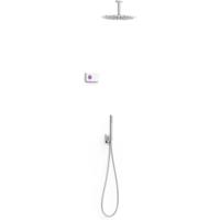 Regendouche set electronisch Tres Shower technology | Inbouw | Thermostaatkraan | 2-weg | Rond | Chroom