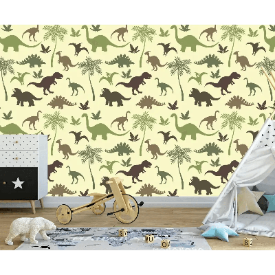 Designed4Kids wandvullend behang kinderkamer dino wereld-420 x 260 cm