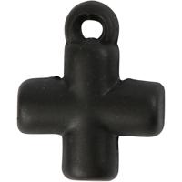 Creativ Company Kruis, afm 10x10 mm, gatgrootte 1,5 mm, zwart, 4 stuk/ 1 doos