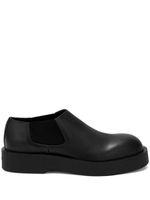 Jil Sander mocassins en cuir à bout rond - Noir