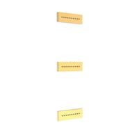 Tres inbouw rugjet vierkant 24k Goud glans