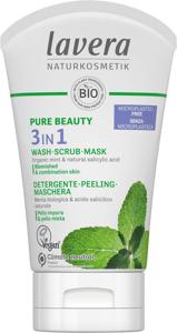 Lavera Pure Beauty 3-in-1 reiniger - peeling - masker EN-