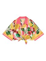 Dolce & Gabbana Kids blouse crop Italian Holiday - Blanc