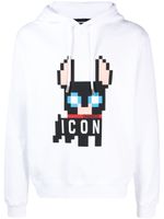 DSQUARED2 hoodie en coton à logo Orb - Blanc