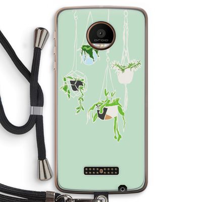 Hang In There: Motorola Moto Z Force Transparant Hoesje met koord