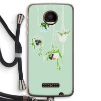 Hang In There: Motorola Moto Z Force Transparant Hoesje met koord
