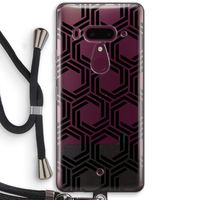 Geometrisch patroon: HTC U12+ Transparant Hoesje met koord