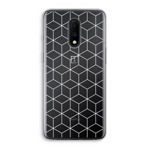 Zwart-witte kubussen: OnePlus 7 Transparant Hoesje