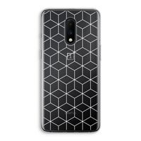 Zwart-witte kubussen: OnePlus 7 Transparant Hoesje