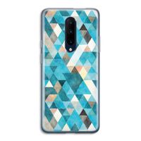 Gekleurde driehoekjes blauw: OnePlus 7 Pro Transparant Hoesje