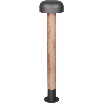 Staande Buitenlamp - Sokkellamp - Trion Palse Hoog - E27 Fitting - Rond - Bruin - Aluminium