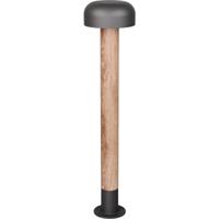 Staande Buitenlamp - Sokkellamp - Trion Palse Hoog - E27 Fitting - Rond - Bruin - Aluminium