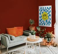 Vrolijke groovy smiley poster