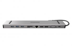 Sitecom CN-389 notebook dock & poortreplicator Bedraad USB 3.2 Gen 2 (3.1 Gen 2) Type-C Aluminium